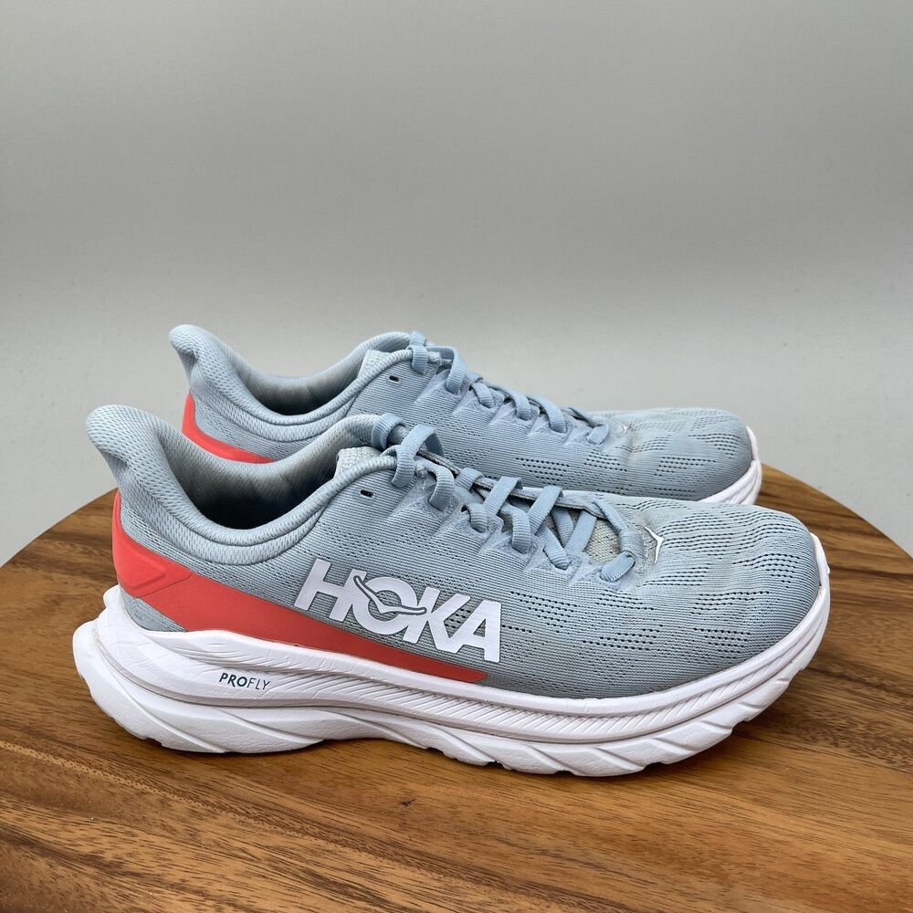 Hoka One One Mach 4 Womens Size 9 B Blue Road Running Comfort Walking Sneakers